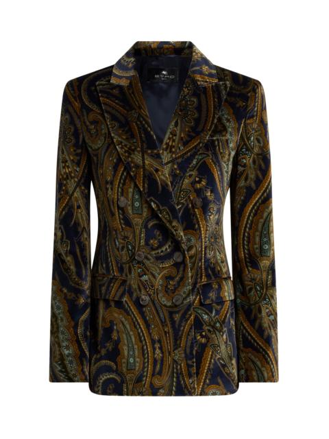 Etro Patterned Velvet Blazer multi