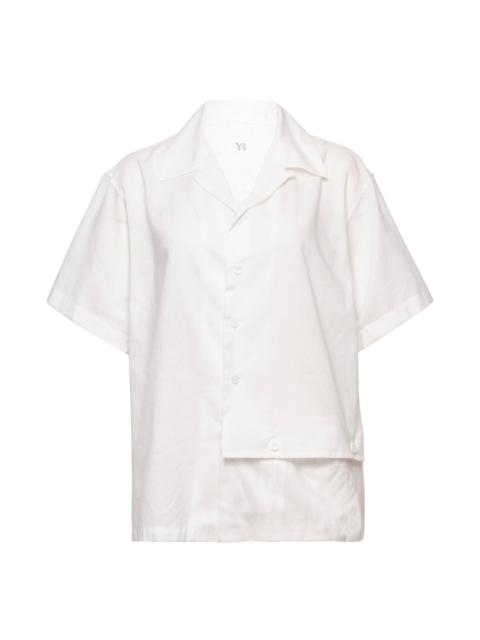 Y's Open Collar Short Sleeve Blouse
