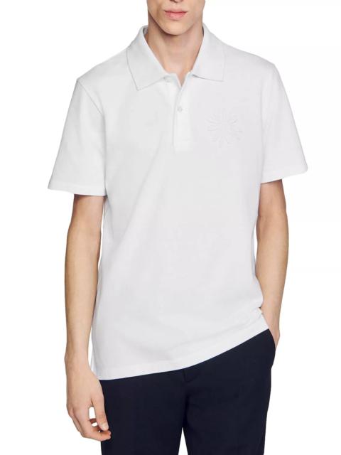 Flower Embroidered Polo
