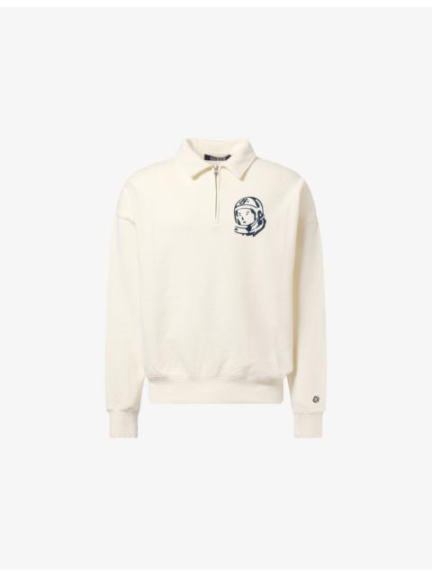 BILLIONAIRE BOYS CLUB Arch Logo Washed Quarter-Zip Cotton-Jersey Sweatshirt
