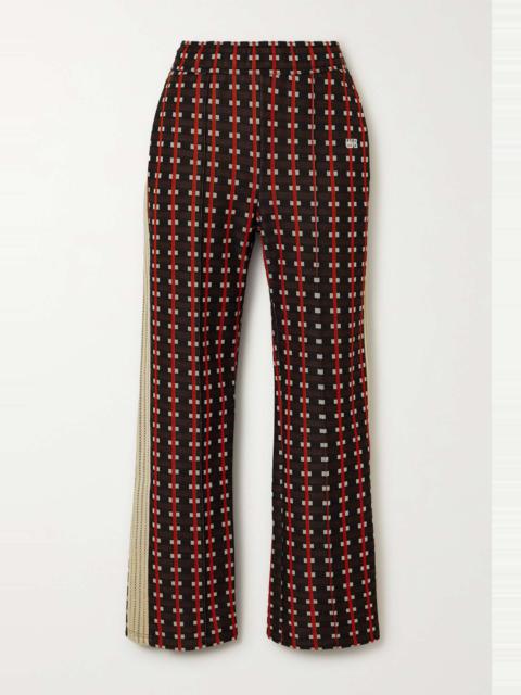 WALES BONNER Power crochet-trimmed recycled jacquard-knit track pants