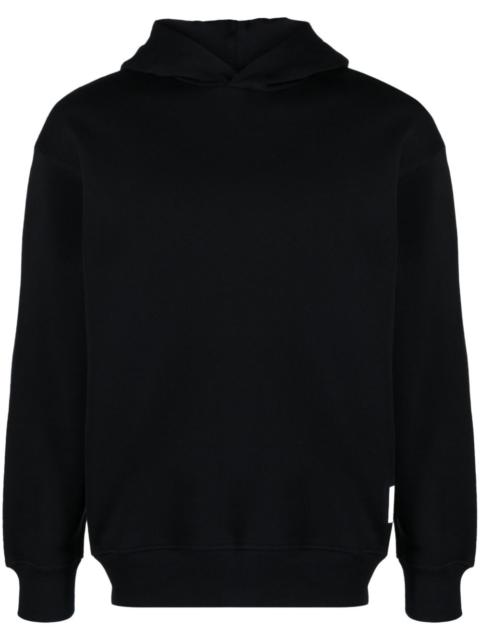 EMPORIO ARMANI logo-patch cotton hoodie