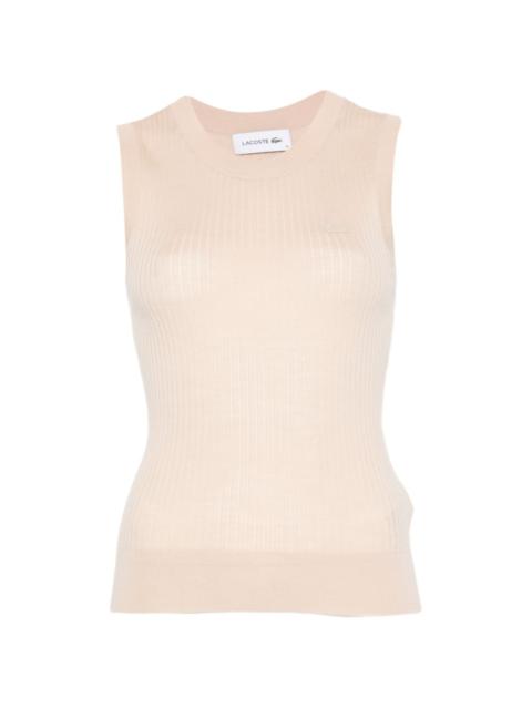 LACOSTE ribbed tank top