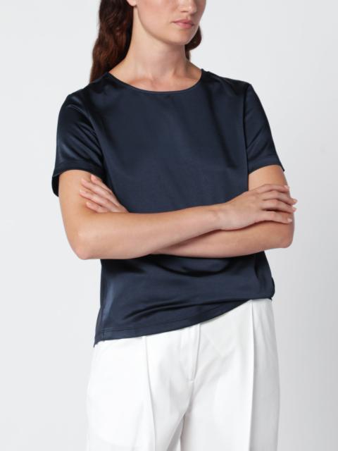 WEEKEND Max Mara Blue satin crew neck T-shirt