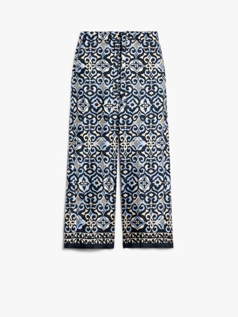 'S Max Mara NAVONA Wide-fit printed silk trousers