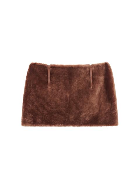 All Three Tirza Shearling Mini Skirt