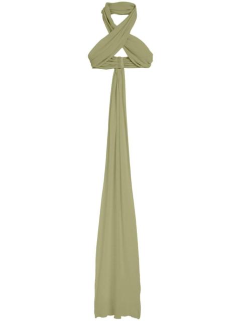 AMI Paris silk wrap top