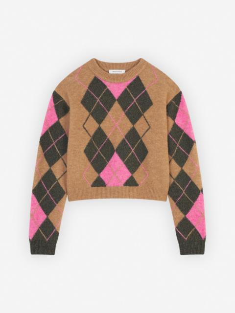Maison Kitsuné ARGYLE BOXY JUMPER