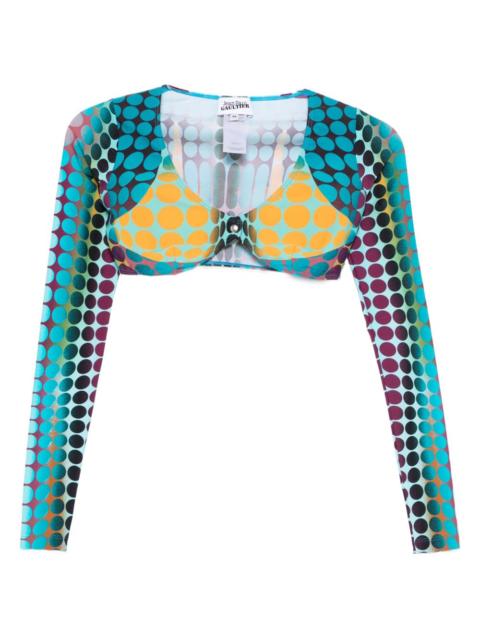 Jean Paul Gaultier long-sleeve polka dot top