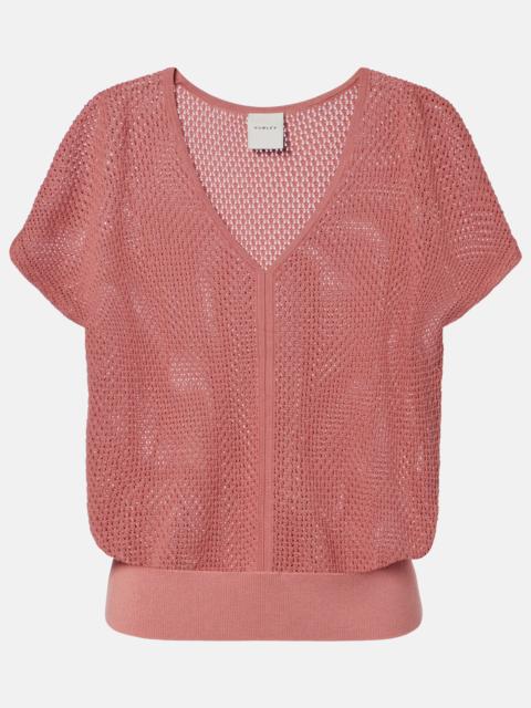 VARLEY Ashford open-knit cotton top