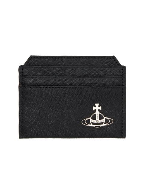 Vivienne Westwood Black Slim Orb Card Holder