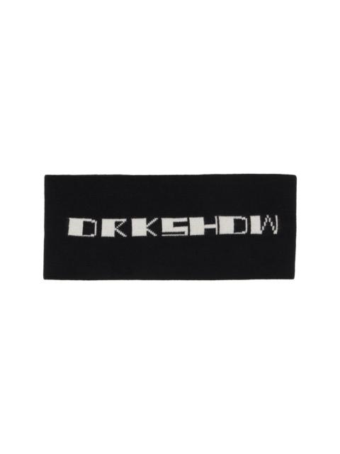Rick Owens DRKSHDW Black Tower Cotton Knit Headband