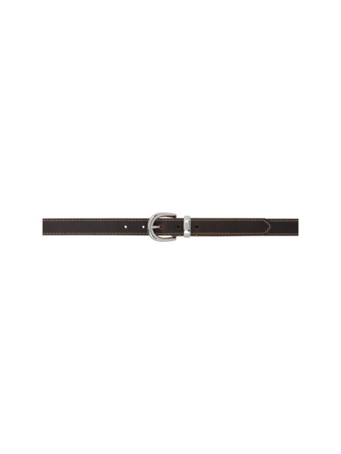 SUNFLOWER Brown Forte Contrast 2.5cm Belt