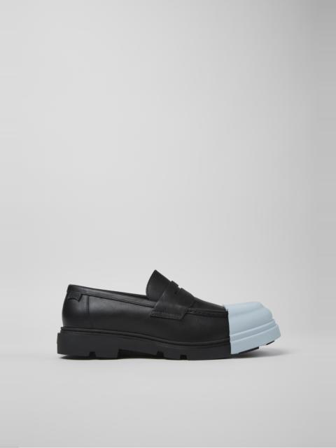 CAMPER Junction Black Leather Moccasin for Men