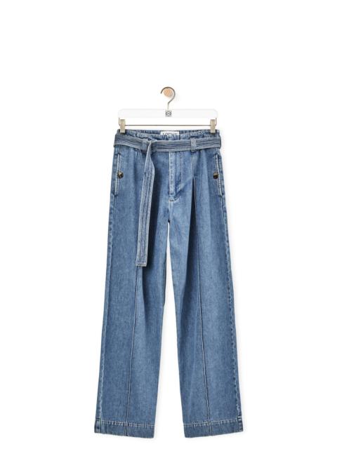 Loewe Belted high waist jeans in cotton