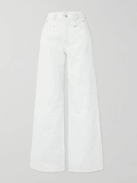 Isabel Marant Lemony high-rise wide-leg jeans White