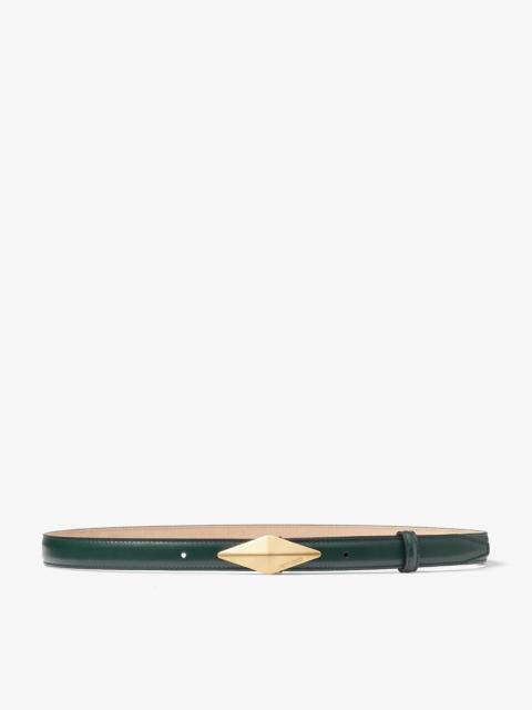 JIMMY CHOO Diamond Clasp Belt
Dark Green Calf Leather Clasp Belt