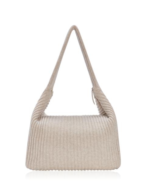 AYA MUSE Luna Large Wool Crossbody Bag neutral