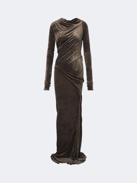 Rick Owens Lilies Lilies Shailee draped open-back velvet gown