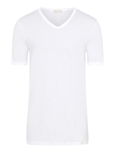 HANRO Ultralight Fitted Cotton V-Neck T-Shirt