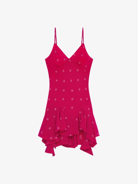 Givenchy STRAPS DRESS IN 4G SILK WITH RUFFLES