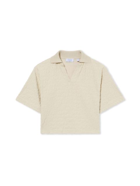 Off-White Terry Off Crop Polo