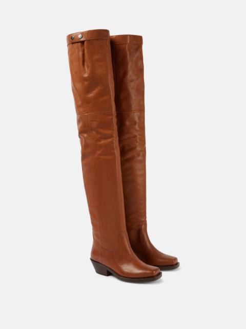 Amati leather over-the-knee boots