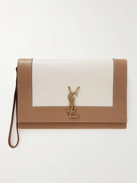 Cassandre two-tone leather pouch