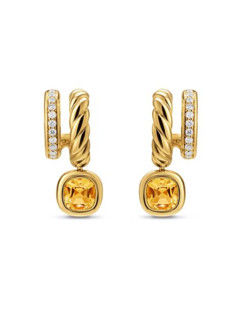 DAVID YURMAN Women's DY Mercer Color Two Row Drop Earrings in 18K Yellow Gold - Citrine