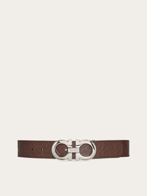 Reversible and adjustable Gancini belt