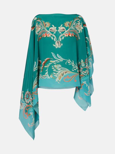 Etro Draped silk crêpe de chine top