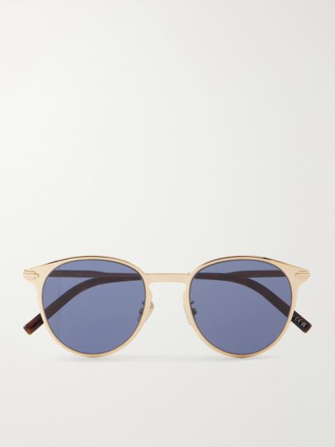 Dior DiorBlackSuit R8U Round Gold-Tone Mirrored Sunglasses