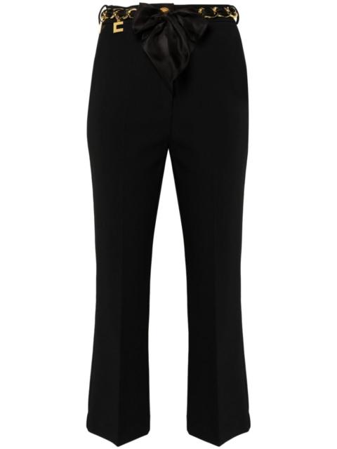 ELISABETTA FRANCHI belted bootcut trousers