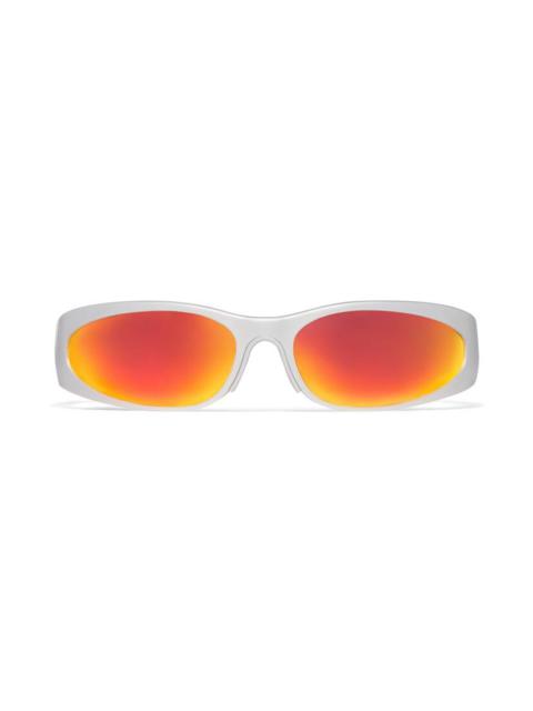 BALENCIAGA Reverse Xpander 2.0 Rectangle Sunglasses  in Silver