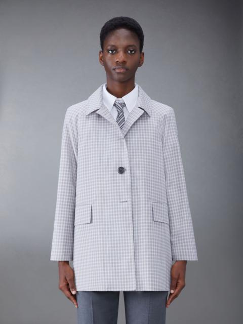 Thom Browne Check Tech Canvas Cropped Car Coat