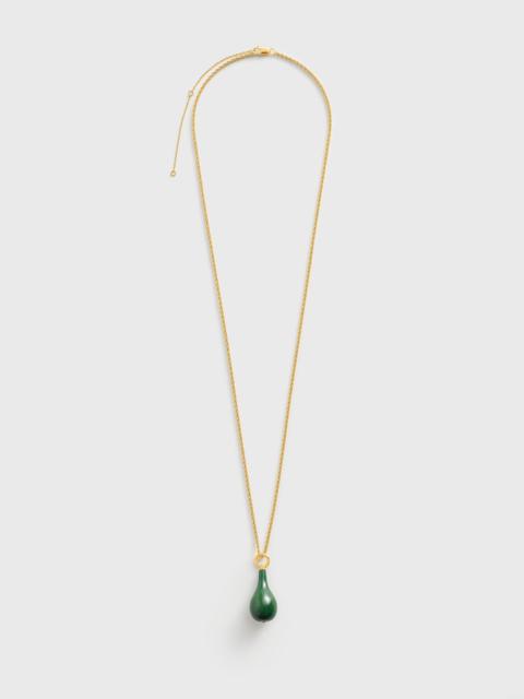 TOTEME Medium jade drop necklace dark green/gold