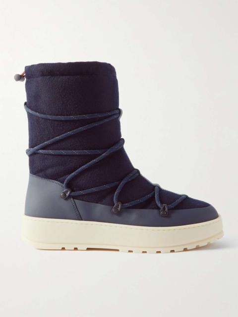 Snow Wander Quilted Leather-Trimmed and Cashmere Boots