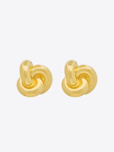knot earrings in metal