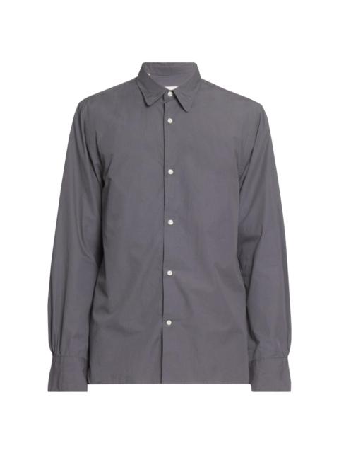 OFFICINE GÉNÉRALE Men Soft Collar Cotton Button-Front Shirt - Faded Black