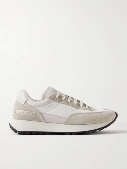 Track Classic Leather and Suede-Trimmed Ripstop Sneakers