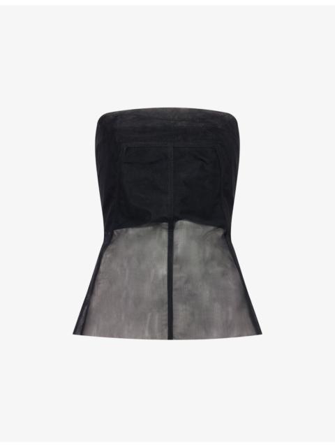 Rick Owens Sheer Mesh Bustier Top