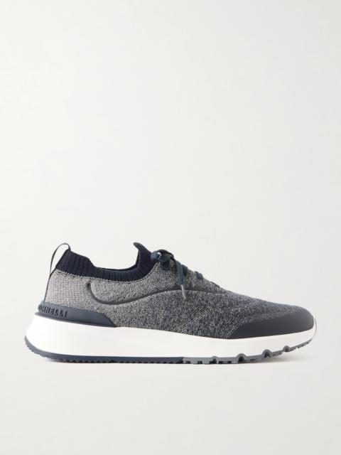 Brunello Cucinelli Stretch-Knit Sneakers