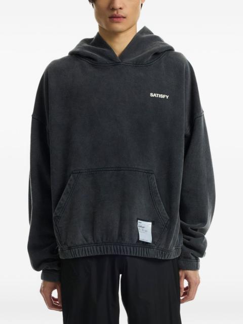 SATISFY logo-detail hooded sweatshirt