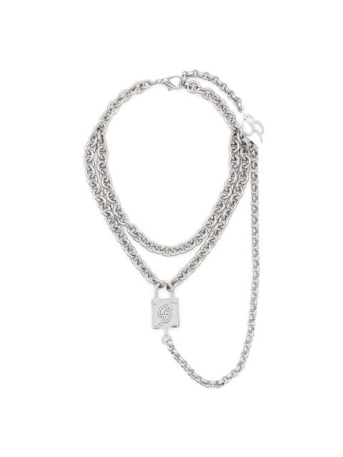 Blumarine padlock-detail polished-finish necklace
