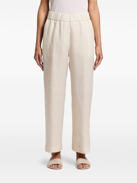 PESERICO elasticated turn-up trousers