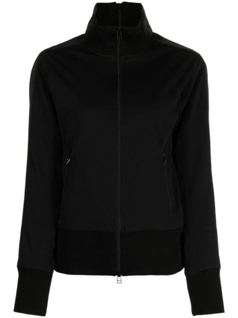 Yohji Yamamoto stripe-detail zip-up sweatshirt