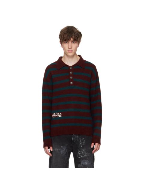 Andersson Bell Burgundy & Blue Stripe Sweater