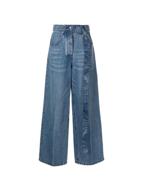 high-waisted wide leg jeans