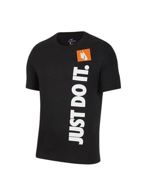 Nike Nike Alphabet Large Logo Sports Short Sleeve Black CT6301-010