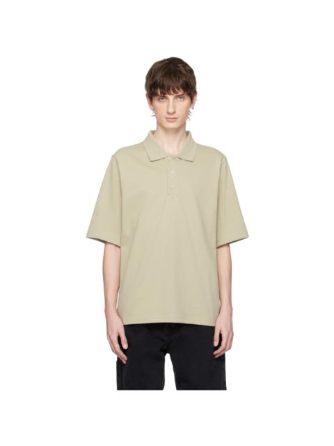 FILIPPA K Taupe Boxy Polo